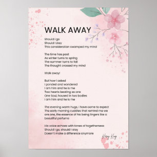 Loop weg - Moed empowerment gedicht Poster