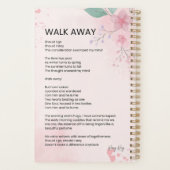 Loop weg - Moed empowerment gedicht Poster Planner (Achterkant)