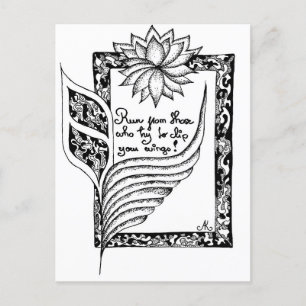 Loop weg van degenen die proberen om uw vleugels c briefkaart