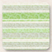 Loopard-afdruk op gestreepte achtergrond. bier onderzetter (Voorkant)