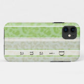 Loopard-afdruk op gestreepte achtergrond. Case-Mate iPhone case (Achterkant (horizontaal))