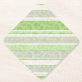 Loopard-afdruk op gestreepte achtergrond. kartonnen onderzetters (Voorkant)