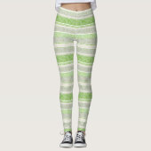 Loopard-afdruk op gestreepte achtergrond. leggings (Voorkant)