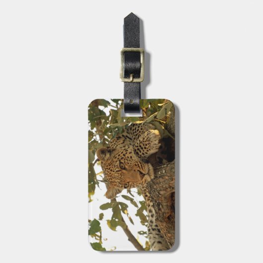 Loopard in Rest Bagagelabel (Voorkant verticaal)