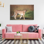 Loopard in vlakte canvas afdruk (Insitu (Woonkamer))