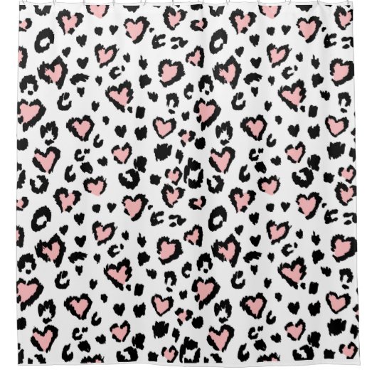 Loopard of jaguar naadloos patroon, getextureerde douchegordijn (Voorkant)