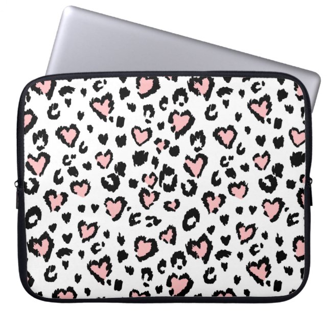 Loopard of jaguar naadloos patroon, getextureerde  laptop sleeve (Voorkant)