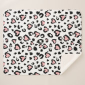 Loopard of jaguar naadloos patroon, getextureerde sherpa deken (Voorkant (horizontaal))