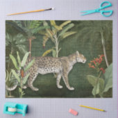 Loopard Tropical Floral n in Foliage Oerwoud Tissuepapier (Craft)