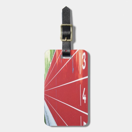 Loopbaan en veld bagagelabel (Voorkant verticaal)