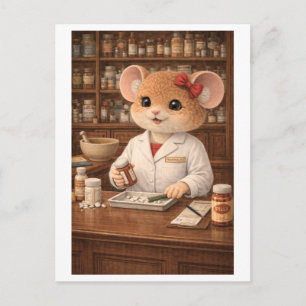 Loopbaan Muis als Apotheker Briefkaart