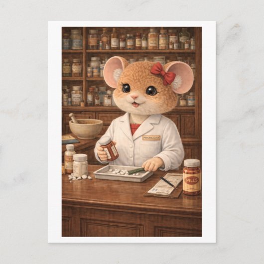 Loopbaan Muis als Apotheker Briefkaart (Voorkant)
