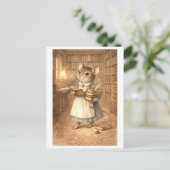 Loopbaan Muis als Bibliothecaris Briefkaart (Staand voorkant)