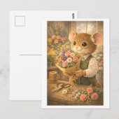 Loopbaan Muis als Bloemist Briefkaart (Voorkant / Achterkant)