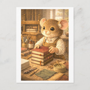 Loopbaan Muis als Boekbinder Briefkaart