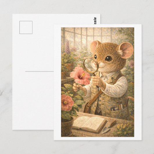 Loopbaan Muis als Botanicus Briefkaart (Voorkant / Achterkant)