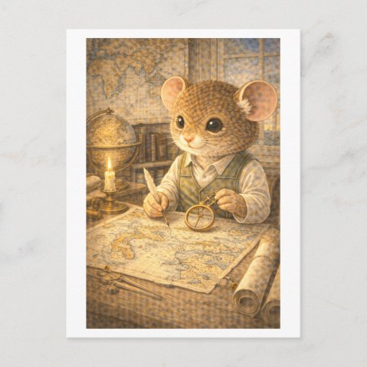 Loopbaan Muis als Cartograaf Briefkaart (Voorkant)