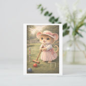 Loopbaan Muis als Croquetspeler Briefkaart (Staand voorkant)