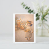 Loopbaan Muis als fresco-schilder Briefkaart (Staand voorkant)
