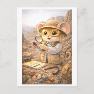 Loopbaan Muis als geoloog Briefkaart