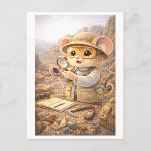 Loopbaan Muis als geoloog Briefkaart (Voorkant)