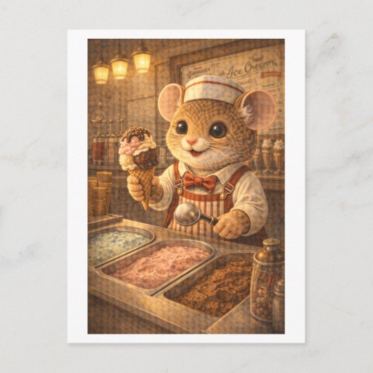 Loopbaan Muis als ijsverkoper Briefkaart (Voorkant)