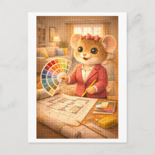 Loopbaan Muis als Interieurontwerper Briefkaart