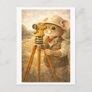 Loopbaan Muis als Landmeter Briefkaart
