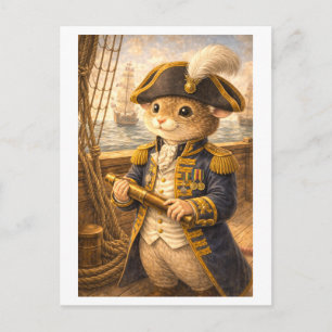 Loopbaan Muis als marine-admiraal Briefkaart