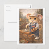 Loopbaan Muis als Metselaar Briefkaart (Voorkant / Achterkant)