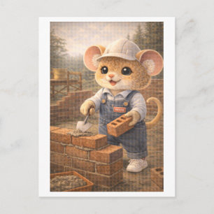 Loopbaan Muis als Metselaar Briefkaart