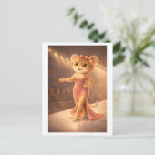 Loopbaan Muis als Moderne Mode Model Briefkaart (Staand voorkant)