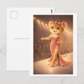 Loopbaan Muis als Moderne Mode Model Briefkaart (Voorkant / Achterkant)