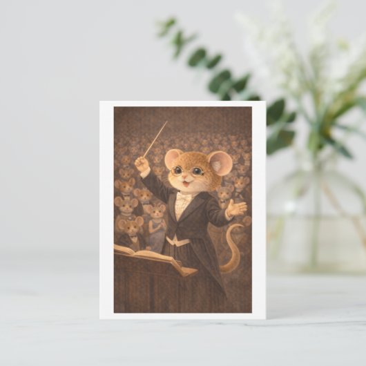 Loopbaan Muis als Orkestdirigent Briefkaart (Staand voorkant)
