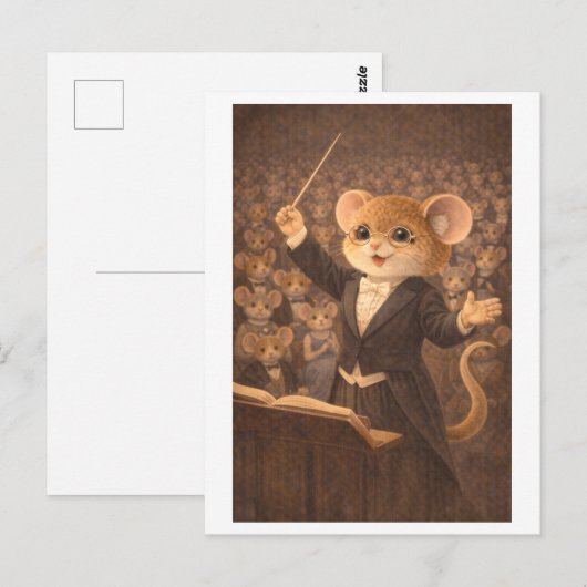 Loopbaan Muis als Orkestdirigent Briefkaart (Voorkant / Achterkant)