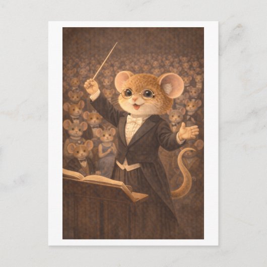 Loopbaan Muis als Orkestdirigent Briefkaart (Voorkant)