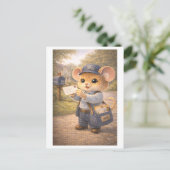 Loopbaan Muis als Postbode Briefkaart (Staand voorkant)