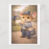 Loopbaan Muis als Postbode Briefkaart (Voorkant)