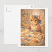 Loopbaan Muis als Quilter Briefkaart (Voorkant / Achterkant)