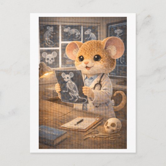 Loopbaan Muis als Radioloog Briefkaart (Voorkant)