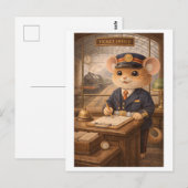 Loopbaan Muis als Treinkaartjesverkoper Briefkaart (Voorkant / Achterkant)