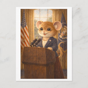Loopbaan Muis als US President Briefkaart