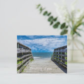 Loopbaan naar het paradijs denken aan je Briefkaar Briefkaart (Staand voorkant)