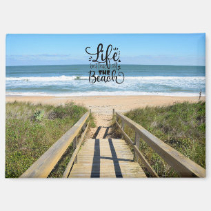 Loopbaan naar het strand briefkaart magneet