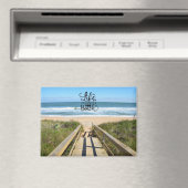 Loopbaan naar het strand briefkaart magneet (Insitu (Vaatwasser))
