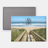 Loopbaan naar het strand briefkaart magneet (Voorkant / Achterkant)