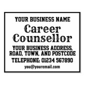 Loopbaanadviseur met naam, adres, enz. rubberstempel (Afrduk)