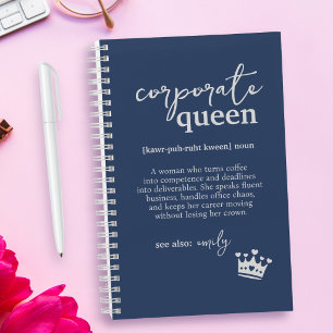 Loopbaanvrouw Definitie in Marineblauw Notitieboek