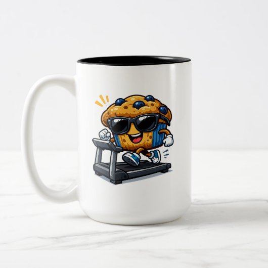 Loopband Muffin Tweekleurige Koffiemok (Links)