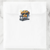 Loopband Muffin Vierkante Sticker (Tas)